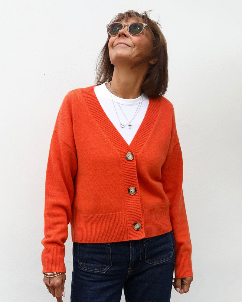 PERVERZE Archive Knit Cardigan / Orange トップス PERVERZE Archive