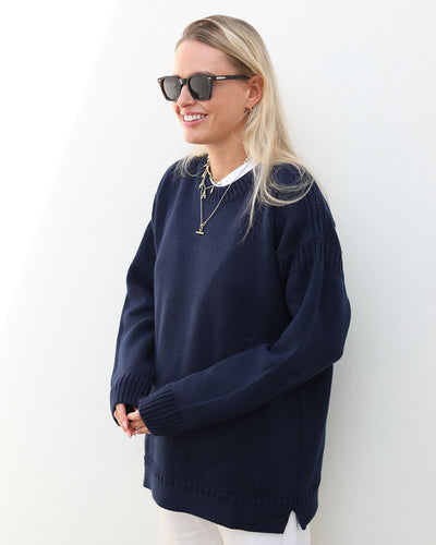 Cotton Guernsey | Navy