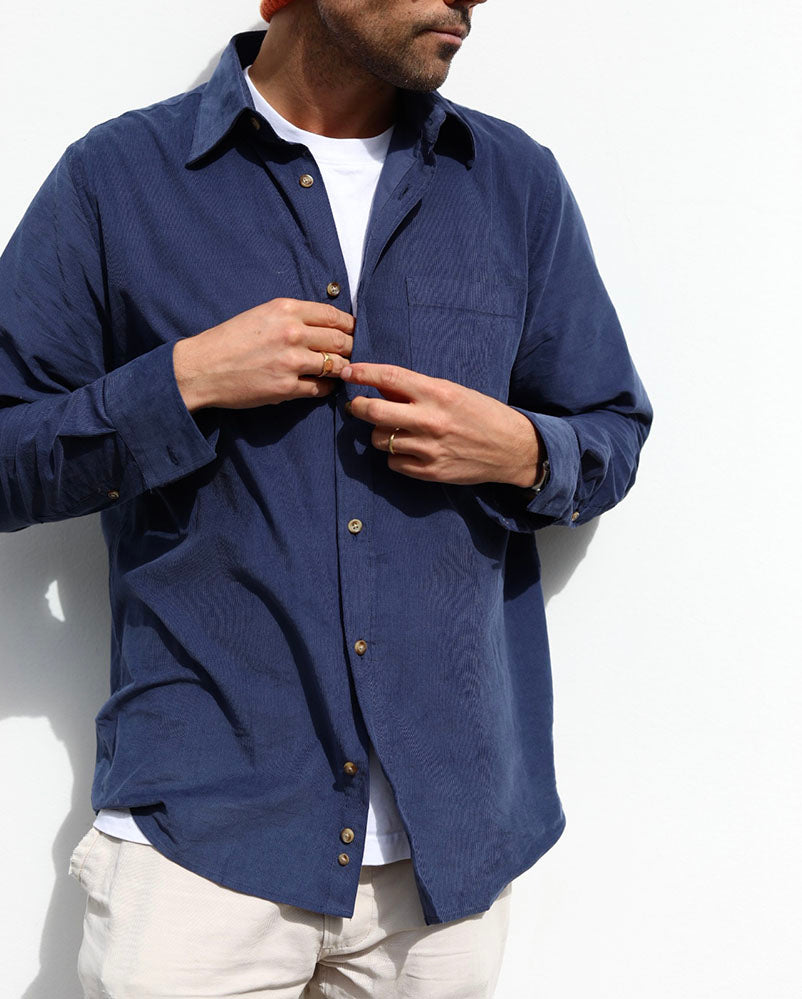 August Shirt | Blue Corduroy – Jam Industries