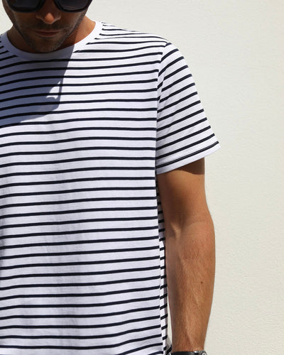 Breton Stripe T-Shirt | Navy & White