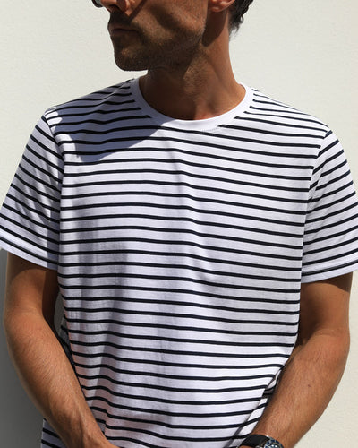 Breton Stripe T-Shirt | Navy & White