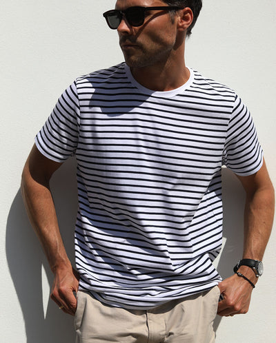 Breton Stripe T-Shirt | Navy & White