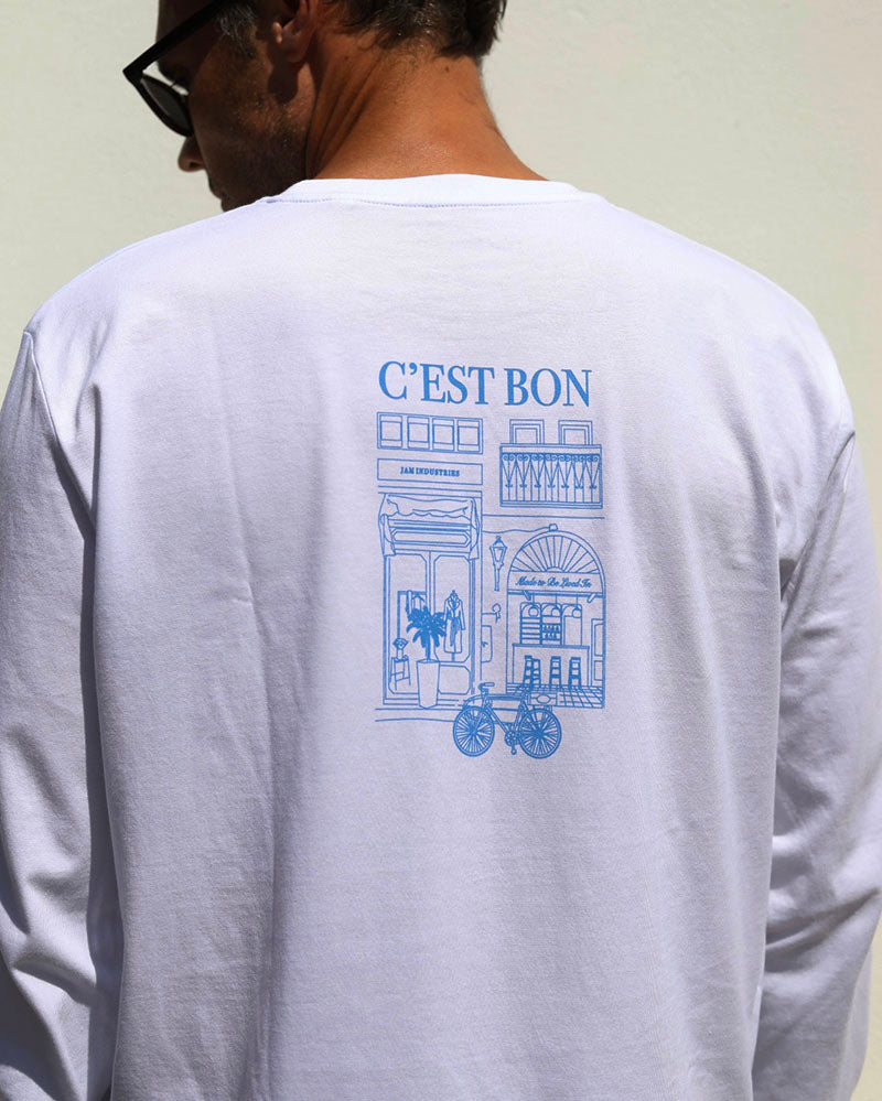 C'est Bon L/S | White T-shirt