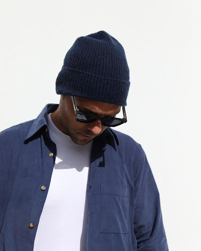 Cashmere Beanie | French Navy