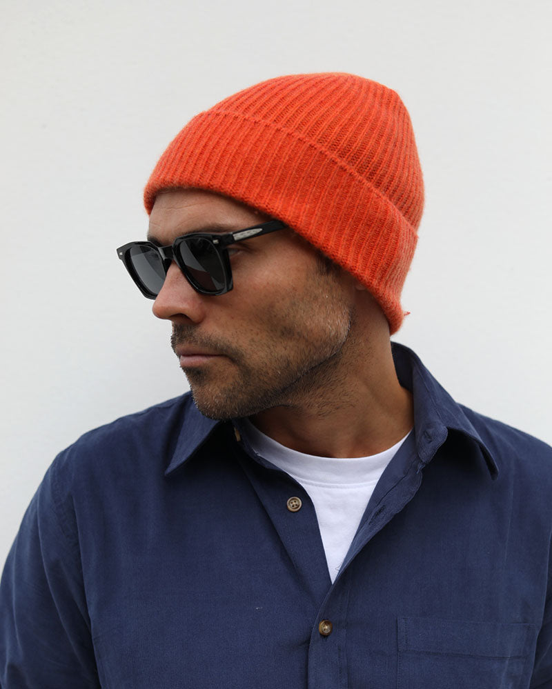 Cashmere Beanie | Orange