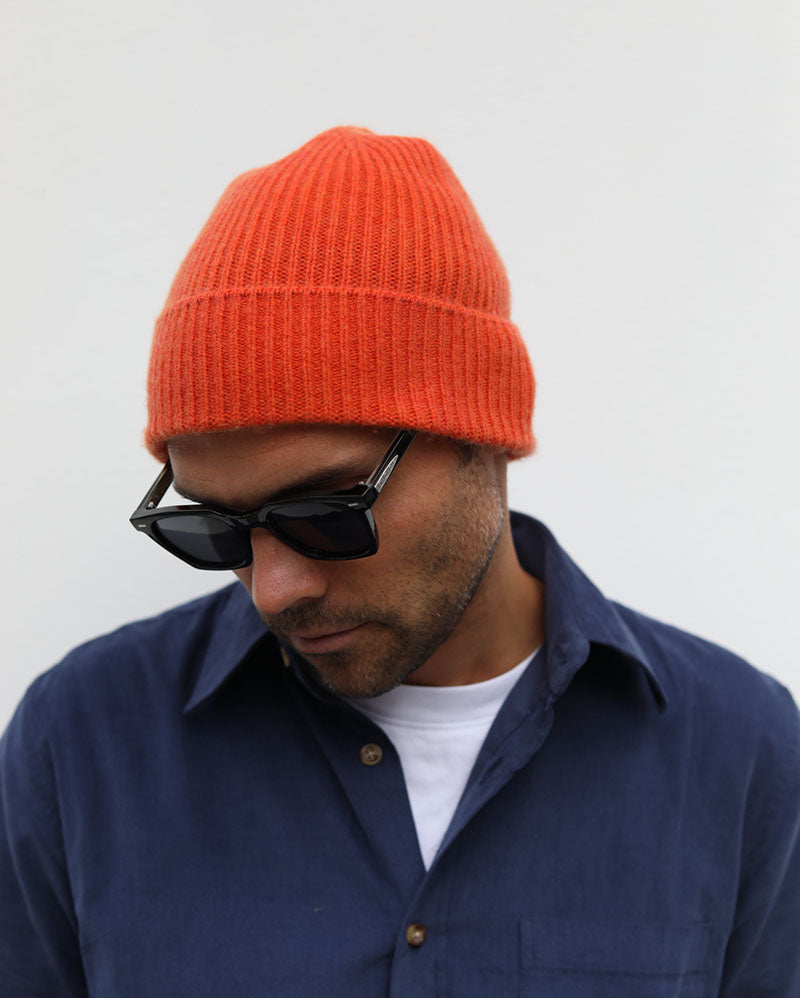 Cashmere Beanie | Orange