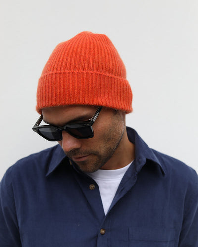 Cashmere Beanie | Orange