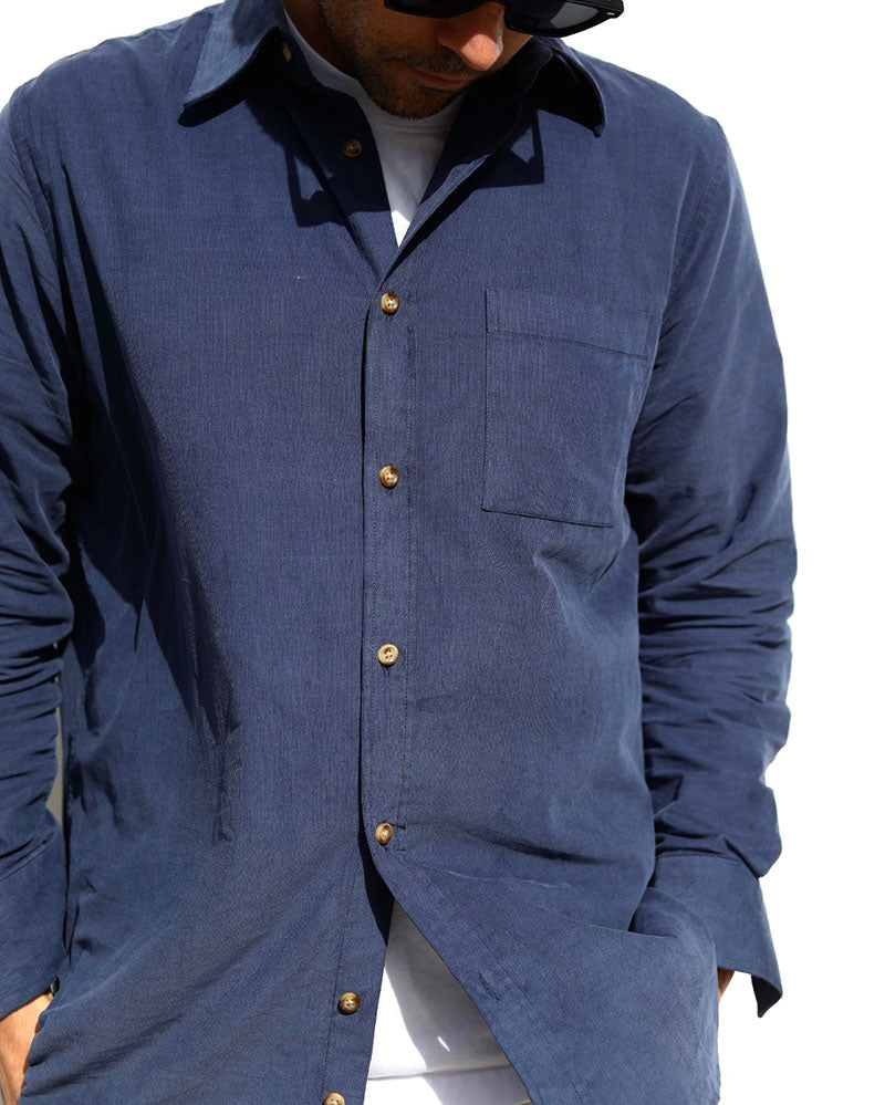 August Shirt | Blue Corduroy – Jam Industries