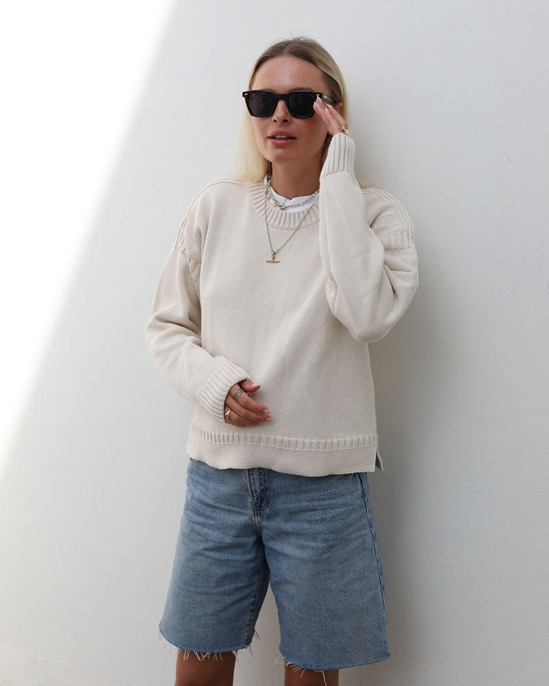 Cropped Guernsey | Cream