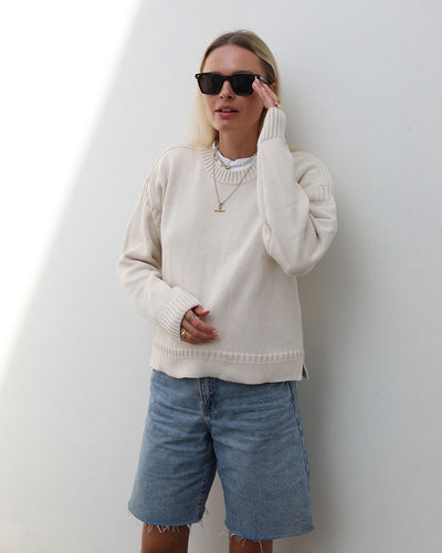 Cropped Guernsey | Cream