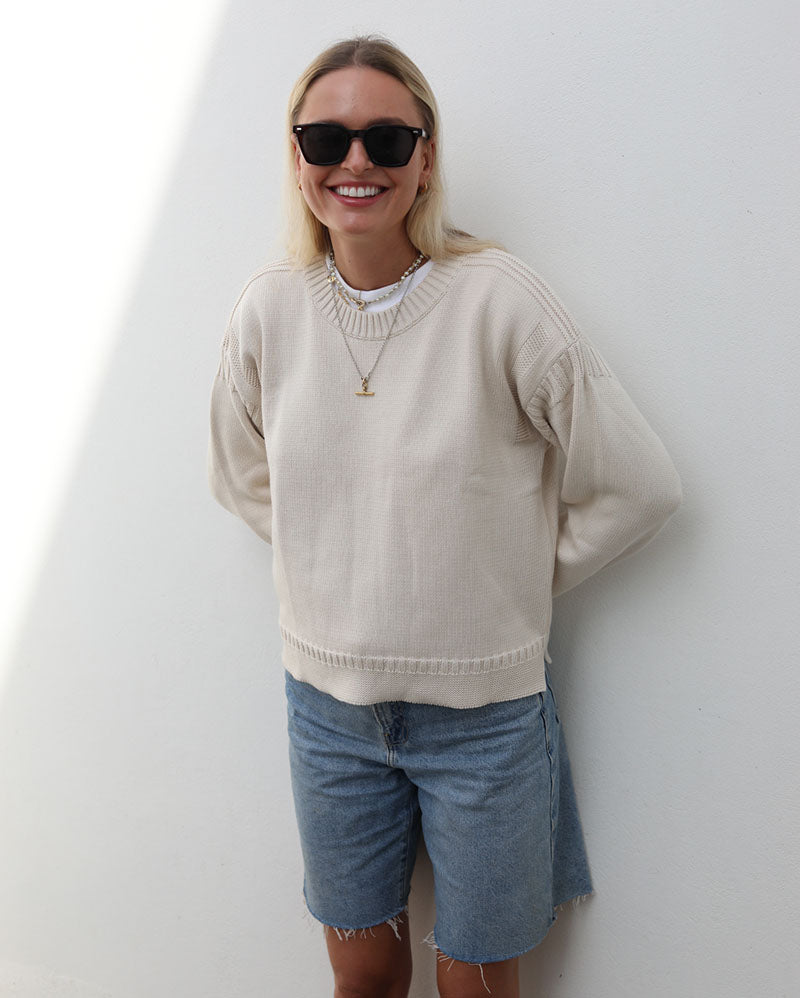 Cropped Guernsey | Cream