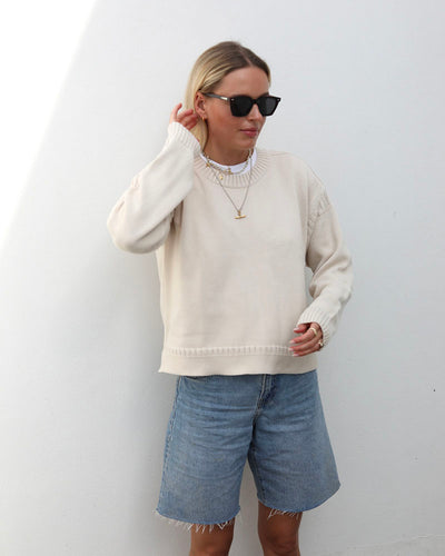 Cropped Guernsey | Cream