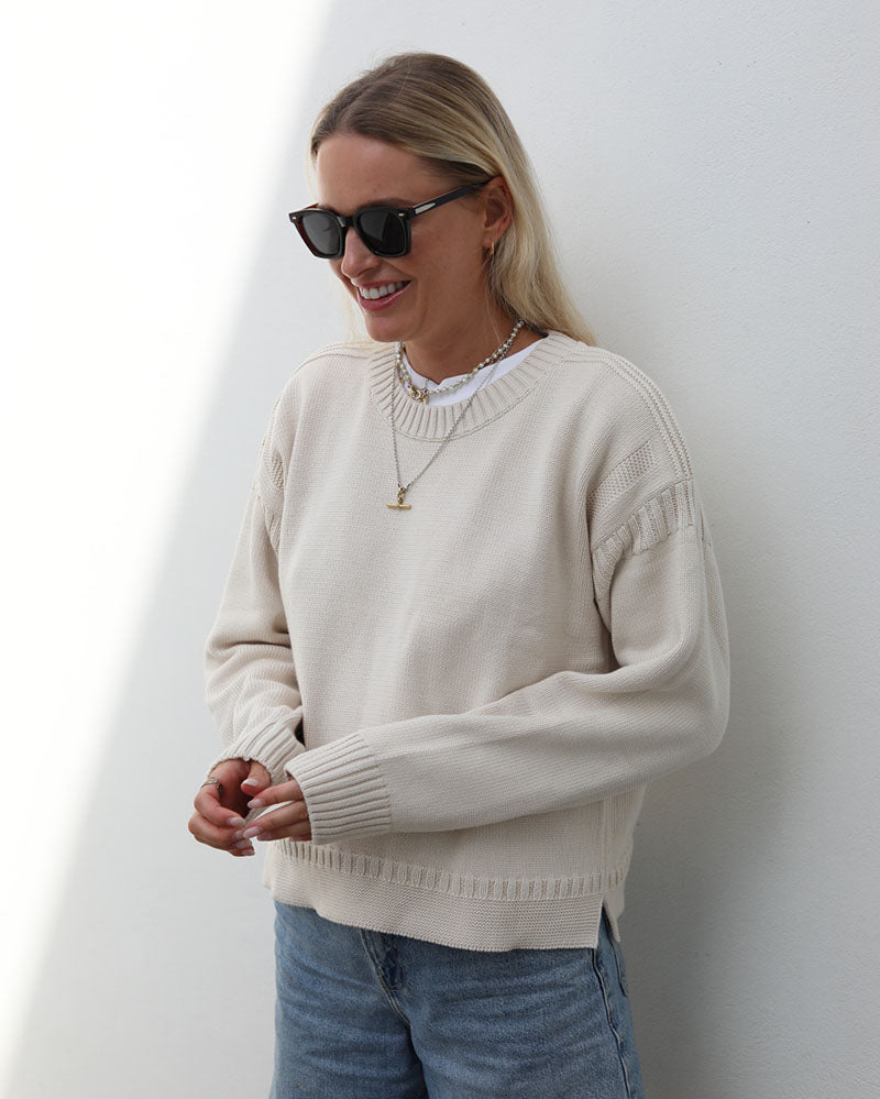 Cropped Guernsey | Cream