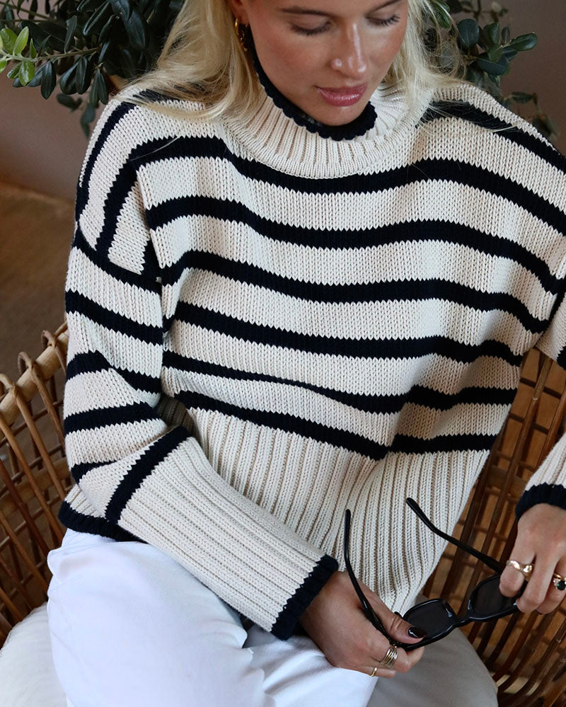 The Darcey Polo | Chunky Cotton Stripe
