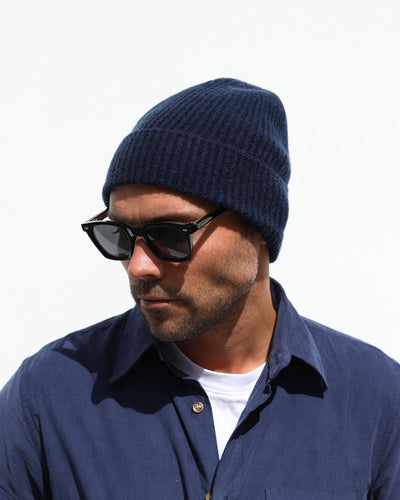 Cashmere Beanie | French Navy