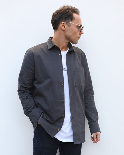 Heavy Cotton Drill Shirt | Slate