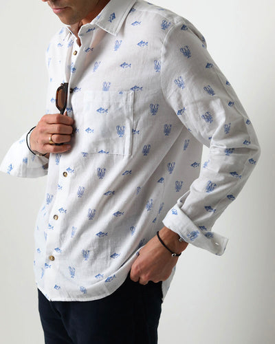 Lobsters & Bass | Linen-Cotton Shirt