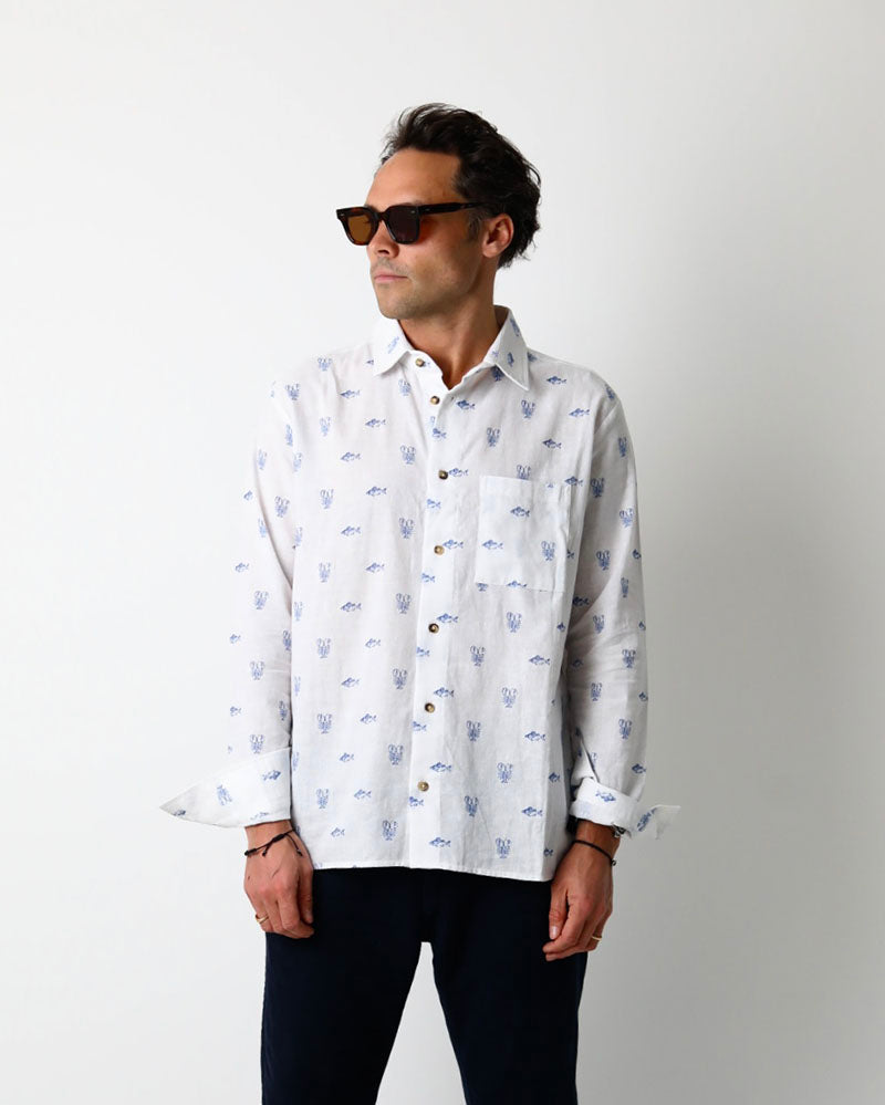 Lobsters & Bass | Linen-Cotton Shirt