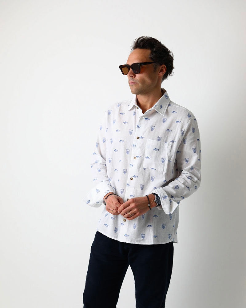 Lobsters & Bass | Linen-Cotton Shirt