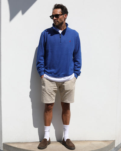 Merino Blend 1/4 Zip | Cobalt Blue