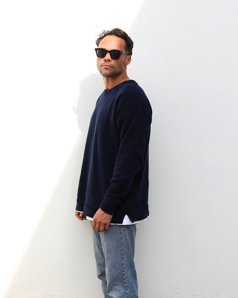 Cotton Guernsey | Navy