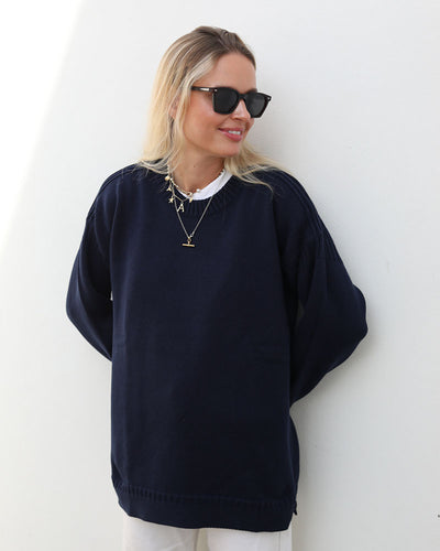 Cotton Guernsey | Navy