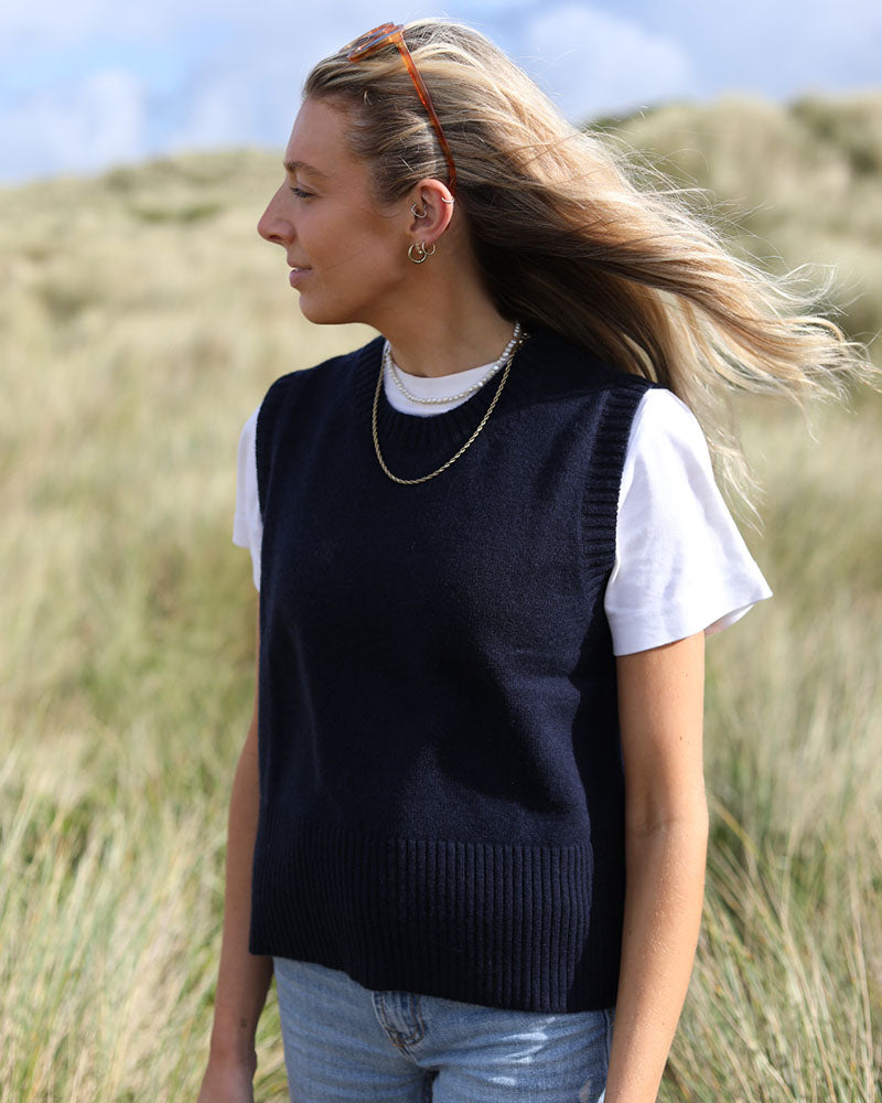 Navy Tank | Cashmere - Lambswool