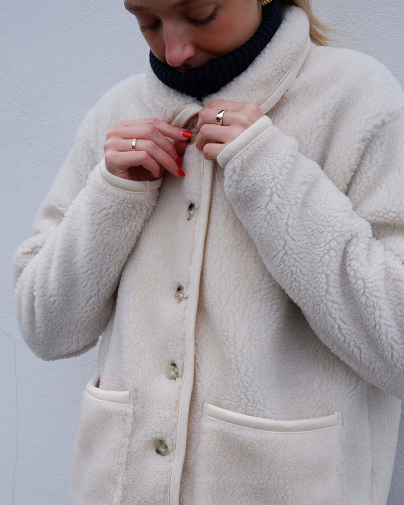 Teddy jacket | Pile fleece Off White