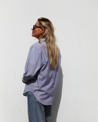 Penny Shirt | Blue Pin Stripe
