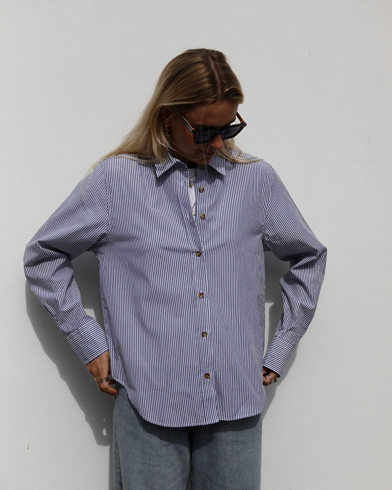 Penny Shirt | Blue Pin Stripe