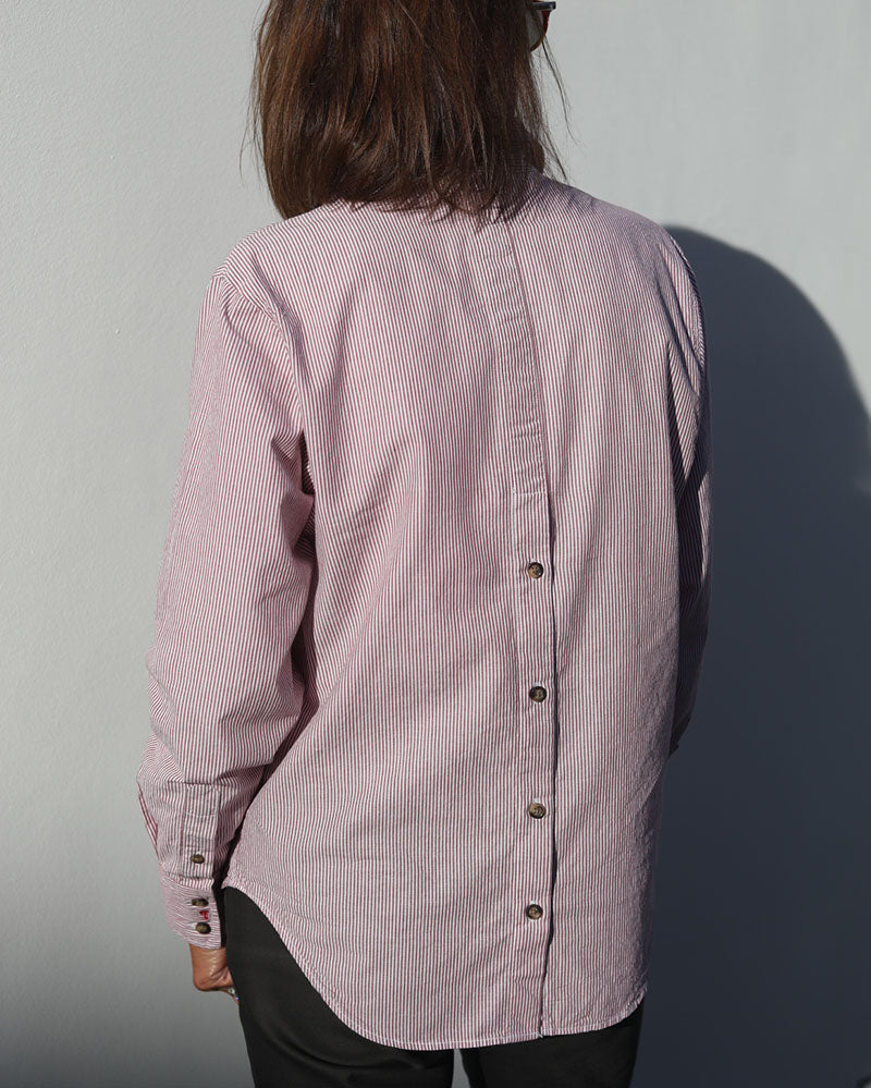 The Penny Shirt | Red Pin Stripe