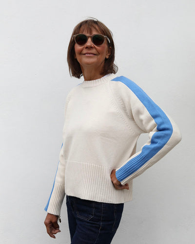 Portofino Crew Sky Blue | Cashmere-Lambswool