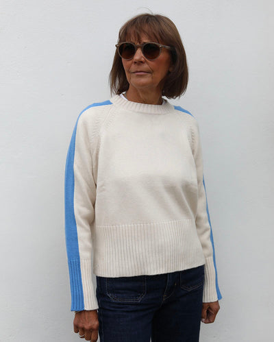 Portofino Crew Sky Blue | Cashmere-Lambswool