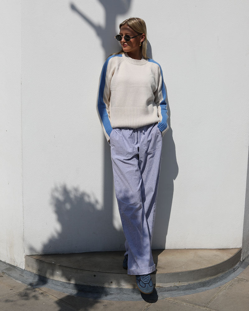 Portofino Crew Sky Blue | Cashmere-Lambswool