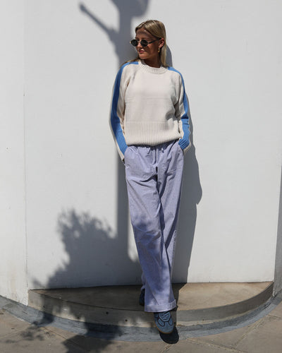 Portofino Crew Sky Blue | Cashmere-Lambswool