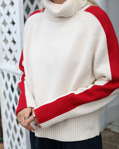 Cotton Portofino Polo | Red Stripe