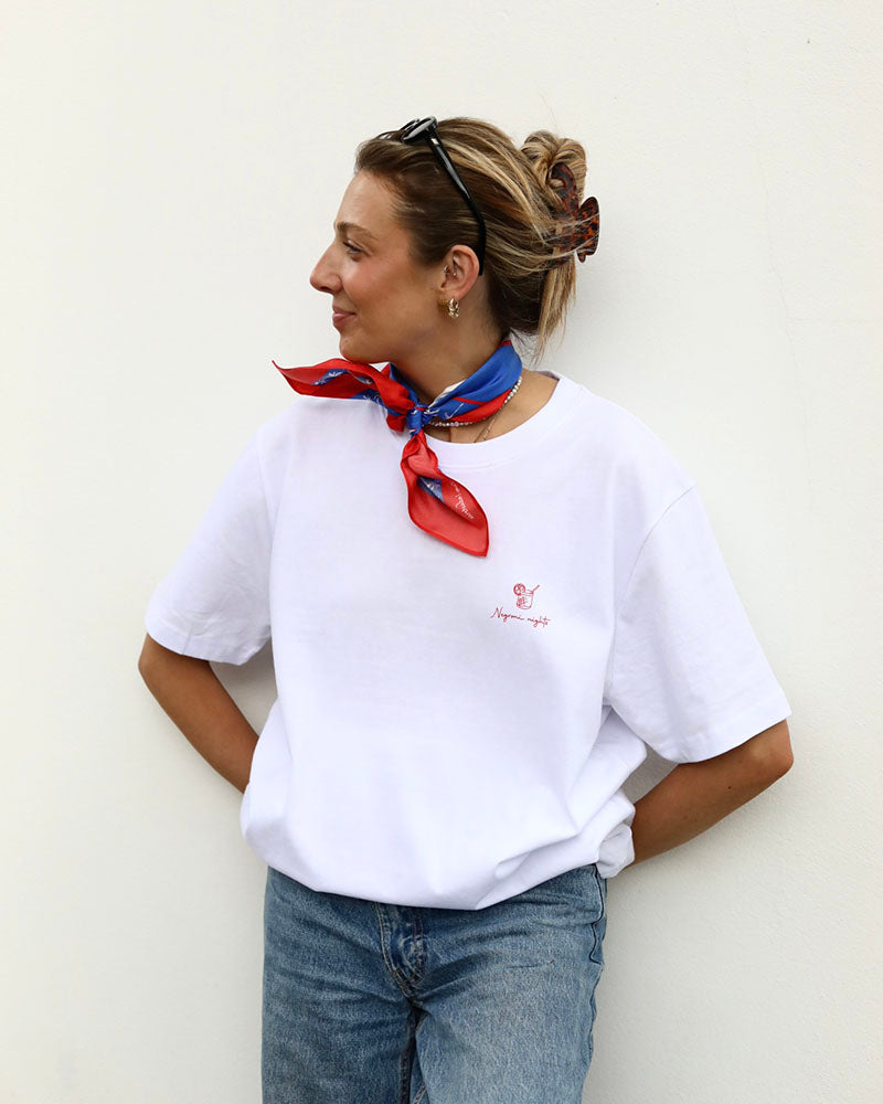 トップス YOSHUYUKI Silk Scarf Patterned Satin Top Natalia Silk Scarf Top – SEROYA