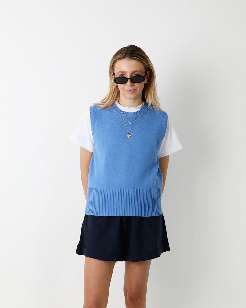 Sky Blue Tank | Cashmere-Lambswool