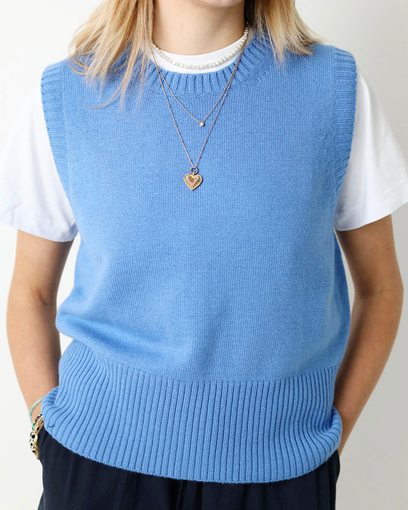 Sky Blue Tank | Cashmere-Lambswool