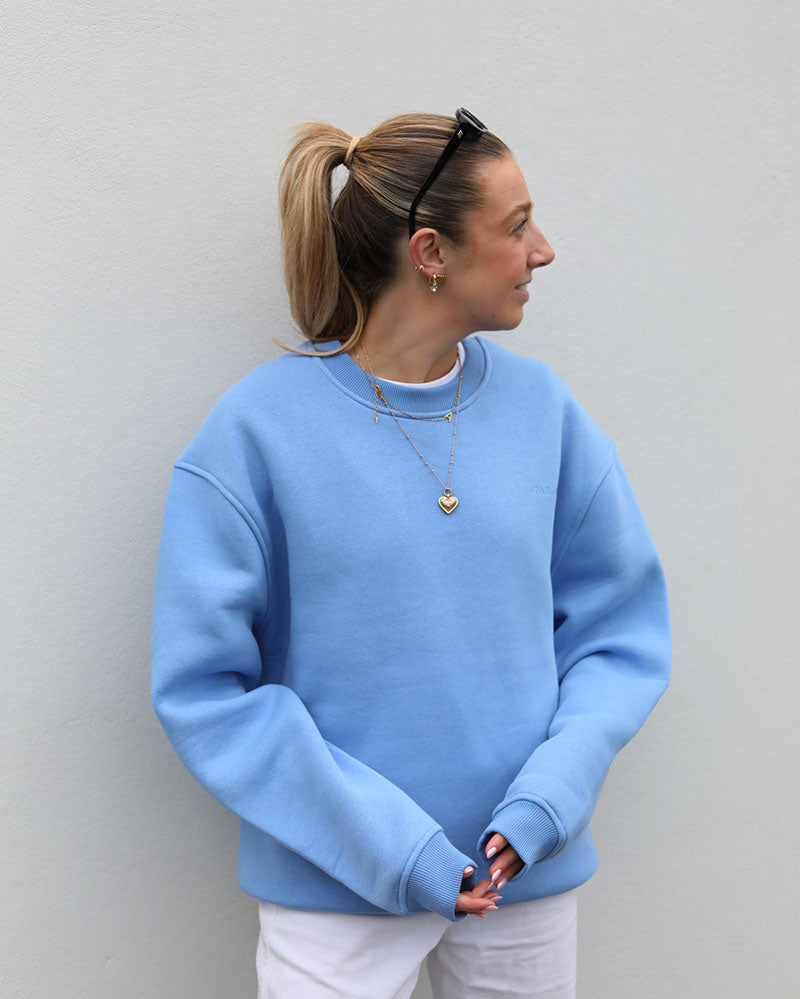 Dropped Shoulder Sweat | Summer Blue