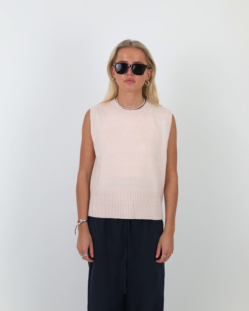 Baby Pink Tank | Cashmere-lambswool